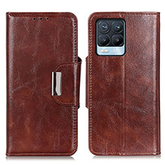 Funda de Cuero Cartera con Soporte Carcasa N04P para Realme 8 4G Marron