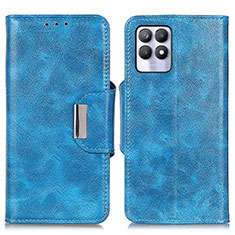 Funda de Cuero Cartera con Soporte Carcasa N04P para Realme 8i Azul Cielo