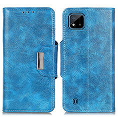 Funda de Cuero Cartera con Soporte Carcasa N04P para Realme C20A Azul Cielo