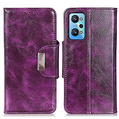 Funda de Cuero Cartera con Soporte Carcasa N04P para Realme GT Neo 3T 5G Morado