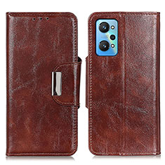 Funda de Cuero Cartera con Soporte Carcasa N04P para Realme GT Neo2 5G Marron