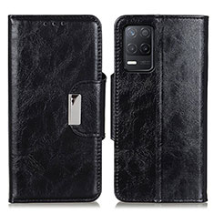 Funda de Cuero Cartera con Soporte Carcasa N04P para Realme Q3 5G Negro