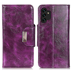 Funda de Cuero Cartera con Soporte Carcasa N04P para Samsung Galaxy A13 4G Morado