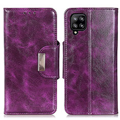 Funda de Cuero Cartera con Soporte Carcasa N04P para Samsung Galaxy A22 4G Morado