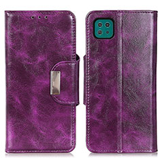 Funda de Cuero Cartera con Soporte Carcasa N04P para Samsung Galaxy A22 5G Morado