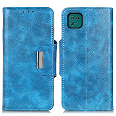 Funda de Cuero Cartera con Soporte Carcasa N04P para Samsung Galaxy A22s 5G Azul Cielo