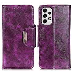 Funda de Cuero Cartera con Soporte Carcasa N04P para Samsung Galaxy A23 4G Morado