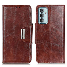 Funda de Cuero Cartera con Soporte Carcasa N04P para Samsung Galaxy F23 5G Marron