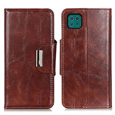 Funda de Cuero Cartera con Soporte Carcasa N04P para Samsung Galaxy F42 5G Marron