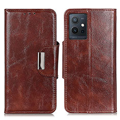 Funda de Cuero Cartera con Soporte Carcasa N04P para Vivo iQOO Z6 5G Marron