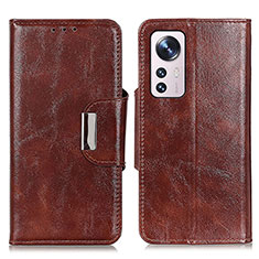 Funda de Cuero Cartera con Soporte Carcasa N04P para Xiaomi Mi 12 Lite 5G Marron