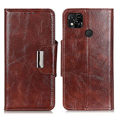 Funda de Cuero Cartera con Soporte Carcasa N04P para Xiaomi POCO C3 Marron