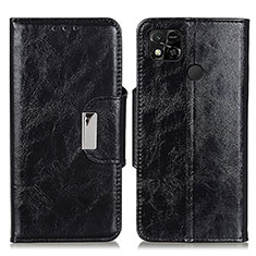 Funda de Cuero Cartera con Soporte Carcasa N04P para Xiaomi POCO C3 Negro