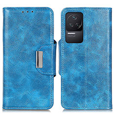 Funda de Cuero Cartera con Soporte Carcasa N04P para Xiaomi Redmi K50 5G Azul Cielo