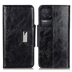 Funda de Cuero Cartera con Soporte Carcasa N04P para Xiaomi Redmi K50 5G Negro