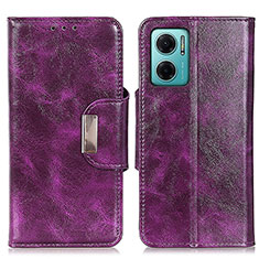 Funda de Cuero Cartera con Soporte Carcasa N04P para Xiaomi Redmi Note 11E 5G Morado