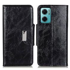 Funda de Cuero Cartera con Soporte Carcasa N04P para Xiaomi Redmi Note 11E 5G Negro