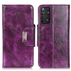 Funda de Cuero Cartera con Soporte Carcasa N04P para Xiaomi Redmi Note 11S 4G Morado