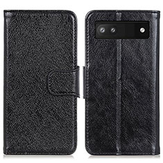 Funda de Cuero Cartera con Soporte Carcasa N05P para Google Pixel 7a 5G Negro