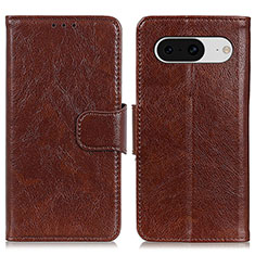 Funda de Cuero Cartera con Soporte Carcasa N05P para Google Pixel 8 5G Marron