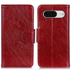 Funda de Cuero Cartera con Soporte Carcasa N05P para Google Pixel 8 5G Rojo