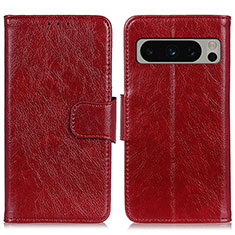 Funda de Cuero Cartera con Soporte Carcasa N05P para Google Pixel 8 Pro 5G Rojo