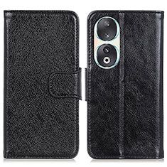 Funda de Cuero Cartera con Soporte Carcasa N05P para Huawei Honor 90 5G Negro