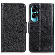 Funda de Cuero Cartera con Soporte Carcasa N05P para Huawei Honor 90 Lite 5G Negro