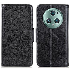 Funda de Cuero Cartera con Soporte Carcasa N05P para Huawei Honor Magic5 Pro 5G Negro