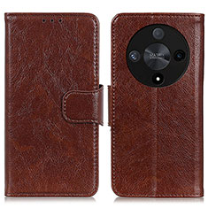 Funda de Cuero Cartera con Soporte Carcasa N05P para Huawei Honor Magic6 Lite 5G Marron