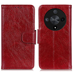 Funda de Cuero Cartera con Soporte Carcasa N05P para Huawei Honor Magic6 Lite 5G Rojo