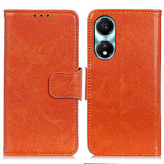 Funda de Cuero Cartera con Soporte Carcasa N05P para Huawei Honor X5 Plus Naranja