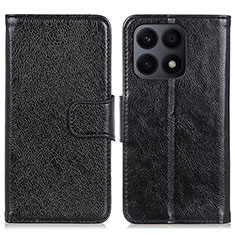 Funda de Cuero Cartera con Soporte Carcasa N05P para Huawei Honor X8a 4G Negro