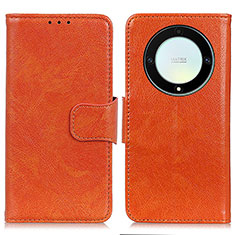 Funda de Cuero Cartera con Soporte Carcasa N05P para Huawei Honor X9a 5G Naranja