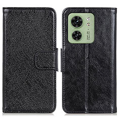 Funda de Cuero Cartera con Soporte Carcasa N05P para Motorola Moto Edge (2023) 5G Negro