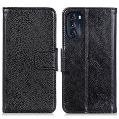 Funda de Cuero Cartera con Soporte Carcasa N05P para Motorola Moto G 5G (2022) Negro