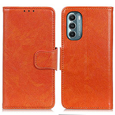 Funda de Cuero Cartera con Soporte Carcasa N05P para Motorola Moto G Stylus (2022) 4G Naranja