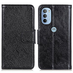 Funda de Cuero Cartera con Soporte Carcasa N05P para Motorola Moto G31 Negro