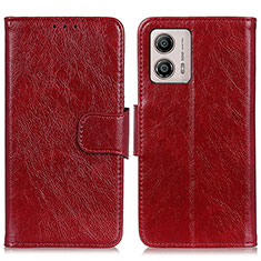 Funda de Cuero Cartera con Soporte Carcasa N05P para Motorola Moto G53j 5G Rojo