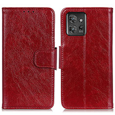 Funda de Cuero Cartera con Soporte Carcasa N05P para Motorola ThinkPhone 5G Rojo