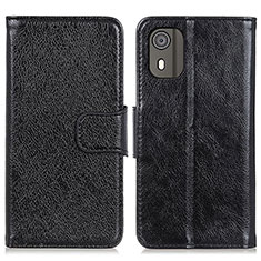 Funda de Cuero Cartera con Soporte Carcasa N05P para Nokia C02 Negro