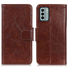 Funda de Cuero Cartera con Soporte Carcasa N05P para Nokia G22 Marron