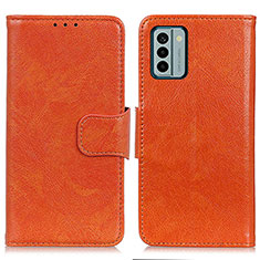 Funda de Cuero Cartera con Soporte Carcasa N05P para Nokia G22 Naranja