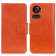 Funda de Cuero Cartera con Soporte Carcasa N05P para OnePlus 10R 5G Naranja