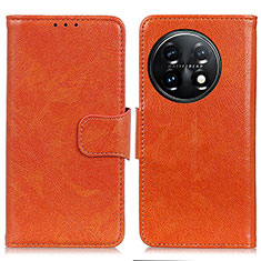 Funda de Cuero Cartera con Soporte Carcasa N05P para OnePlus 11 5G Naranja