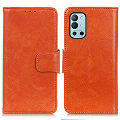 Funda de Cuero Cartera con Soporte Carcasa N05P para OnePlus 9R 5G Naranja