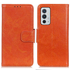 Funda de Cuero Cartera con Soporte Carcasa N05P para OnePlus 9RT 5G Naranja