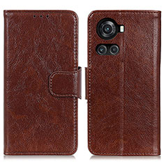 Funda de Cuero Cartera con Soporte Carcasa N05P para OnePlus Ace 5G Marron