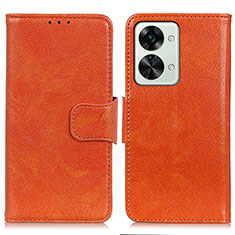 Funda de Cuero Cartera con Soporte Carcasa N05P para OnePlus Nord 2T 5G Naranja