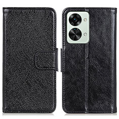 Funda de Cuero Cartera con Soporte Carcasa N05P para OnePlus Nord 2T 5G Negro